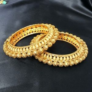 Gold plated kada gajra Indian Bollywood jewelry bracelet jewellery bangles